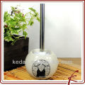 ceramic toilet brush holder with toilet bowl brush